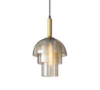HAIDU Creative Personality Glass Pendant Lamp Lampshade,Nordic Modern Style Chandelier,E27 Spiral Ceiling Lighting Fixtures,Hanging Light For Bedroom Decoration In Bar And Restaurant