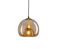 HAIDU High Light Transmission Glass Chandelier Lampshade,Simple Modern Style Pendant Lamp, E27 Base Single Head Hanging Light,Attic Living Room Corridor Ceiling Light Fixture