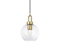 HAIDU Metal Lamp Holder Glass Hanging Light Shade, American Minimalist Style Pendant Lamp, E27 Screw Single Head Ceiling Chandelier, Bar Shopping Mall Clothing Store Ceiling Lighting