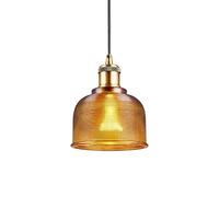 HAIDU Metal Lamp Holder Glass Pendant Lamp Shade, American Creative Style Hanging Light, E27 Light Source Flush Mount Ceiling Light Fixture,Restaurant Cafe Library Chandelier