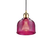 HAIDU Metal Lamp Holder Glass Pendant Lamp Shade, American Creative Style Hanging Light, E27 Light Source Flush Mount Ceiling Light Fixture,Restaurant Cafe Library Chandelier