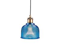 HAIDU Metal Lamp Holder Glass Pendant Lamp Shade, American Creative Style Hanging Light, E27 Light Source Flush Mount Ceiling Light Fixture,Restaurant Cafe Library Chandelier