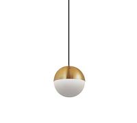 HAIDU Simple Round Metallic Glass Pendant Light, Nordic Industrial Chandelier, E27 Screw Ceiling Hanging Lamp, Living Room and Bedroom Corridor Decoration Lights Fixtures