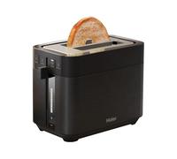 Haier 1150W Digital Toaster 2 Slice, 7 Browning levels with Extra Wide Slots, High Lift, LED Indicator, Removable Crumb Tray, Stainless Steel, hOn App, Black [I-Master Series 5 HTO5A3]