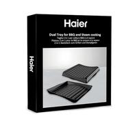 Haier 2-in-1 Oven Tray for BBQ & Steaming, 320x376mm | Haier 2 in 1 oven tray with concave BBQ and convex steaming sides, offering versatile cooking with less fat and oil.
