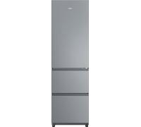 Haier 3D 55 Series 3 HTR3518ENMXK 185cm 60/40 No Frost Fridge Freezer - Stainless Steel Effect - E Rated, Stainless Steel