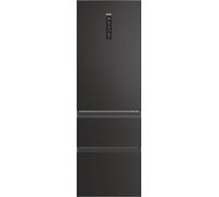 Haier 3D 60 Series 3 HTW3618ENPB Wifi Connected 185cm 60/40 No Frost Fridge Freezer - Slate Black - E Rated, Black