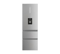Haier 3D 60 Series 5 Fridge Freezer with Water Dispenser, Silver, E Class