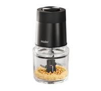 Haier 550W Mini Food Processor with 2 Speeds, Double Power Blades, Glass Bowl, Electric Chopper for Garlic, Nuts and Vegetables, hOn App, Black [I-Master Series 5 HCH5B1 S5]