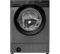Haier Series 6 Integrated Washing Machine, 9 Kg Wash Capacity, 1600 RPM, A-30 percent Rated, hOn App Connectivity, Anti-Bacterial Treatment, Graphite and Black, 60x53x82 cm - BHA6S69M6DB9RJ80