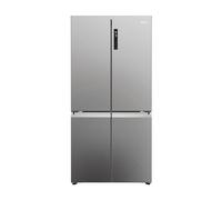 Haier Cube 90 Series 5 American Fridge Freezer, 528L, Platinum Inox