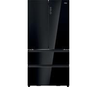 Haier FD 90 Series 7 Freestanding Fridge Freezer, 4 Doors, Total No Frost, E Class, 703L Total Capacity, Easy Access Freezer Drawers, hOn App,Wi-Fi Connected, Obsidian Glass, 90x75x190 cm-HFR79F19DFGB