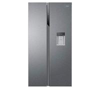 Haier Free Standing Side By Side Fridge Freezer,2 Door, E Class, 521L Total Capacity, Silver 90x65x177.5cm - HSR3918EWPG