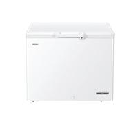 Haier Freestanding Chest Freezer, 300L Capacity, E Class, Antibacterial & Anti-Mould Door Gasket, LED Light, Suitable for Outbuildings and Garages, White, 111x62x84.5 cm - HCE301E