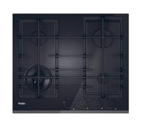 Haier HAVG6BF4TBPB Series 4 60cm Gas on Glass Hob with Preci Flame - Black