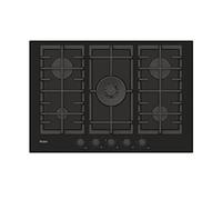 Haier HAVG75S2B, Gas glass plate, 5 burners, bevelled, Preci Flame, Cast iron grills, front controls, 12900 W, Black, 51 x 74.5 cm