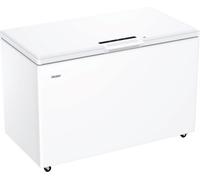Haier Series 7 Freestanding Chest Freezer, 418L Capacity, E Class, Extreme Cold Shield, Fast Freeze Technology, Antibacterial & Anti-Mould Gasket, LED Light, White, 132x75x84.5 cm - HCE420EK
