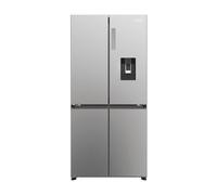 Haier Cube 83 Serie 3 HCR3818EWMM(UK) side-by-side refrigerator Freestanding 463 L E Platinum, Stainless steel