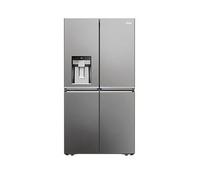 Haier Hcr7918Eimp Plumbed Total No Frost American Fridge Freezer With Water Dispenser, E Rated - Platinum Inox Ilver