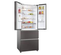 Haier HFR3718ENMD 70cm 60/40 Total No Frost French Style Fridge Freezer - Dark Inox