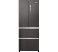 Haier HFR3718ENMD American Fridge Freezer, Grey Non-Plumbed, Freestanding, 34005836 E