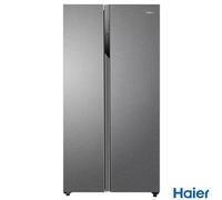 Haier SBS 90 Serie 3 HSR3918ENPG side-by-side refrigerator Freestanding 528 L E Silver