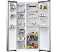 Haier HSR5918DNMP side-by-side refrigerator Freestanding 528 L D Platinum, Stainless steel
