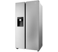 Haier HSW59F18DIMM(UK) side-by-side refrigerator Freestanding 601 L D Platinum, Stainless steel
