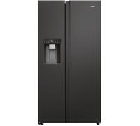 Haier HSW59F18EIPT(UK) side-by-side refrigerator Freestanding 601 L E Black
