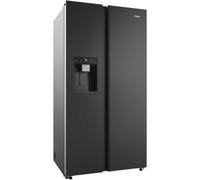 Haier HSW79F18DIPT(UK) side-by-side refrigerator Freestanding 601 L D Black