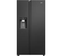 Haier HSW79F18DIPT(UK) side-by-side refrigerator Freestanding 601 L D Black