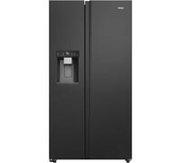 Haier HSW79F18DIPT Series 7 601L American Style Fridge Freezer - Slate Black