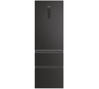 Haier 3D 60 Series 3 HTW3618ENPB Wifi Connected 185cm 60/40 No Frost Fridge Freezer - Slate Black - E Rated, Black