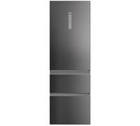 HAIER HTW5618ENMP Fridge Freezer - Platinum Inox, Silver/Grey
