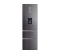 Haier HTW5618EWMP Frost Free Fridge Freezer Dark Inox