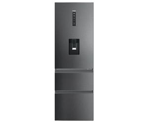Haier HTW5618EWMP 60cm MyZone Frost Free Fridge Freezer With Water - PLATINUM INOX