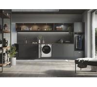 Haier HWQ90B416FWB-UK 9kg 1600spin Fully Integrated White with Black door