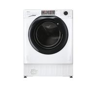 Haier HWQ90B416FWB-UK 9kg Integrated Washing Machine, A Rated, White & Black