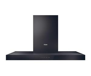 Haier I-Link HATS9CBS4B Wall Extractor Hood 90 cm, WIFI, Power 806 m3/h, Motor 170W, 4 Speeds, 64 db, Carbon Filters and Anti-Grease Filters, LED Light, Black with Stainless Steel Front