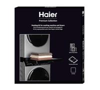 Haier Premium Universal Stacking Kit for Washing Machines and Tumble Dryers - Space-Saving - with Black Anti-Tipping Sliding Shelf - Perfect for Haier Black Washing Machines and Tumble Dryers