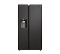 Haier SBS 90 Series 5 American Fridge Freezer, 601L, Slate Black, E Class