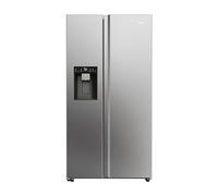 Haier SBS 90 Series 7 American Fridge Freezer, 601L, Platinum Inox, C Class