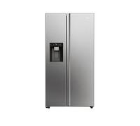HAIER HSW79F18CIMM American-Style Smart Fridge Freezer - Platinum Inox, Silver/Grey
