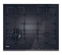 Haier Series 4 Havg6Bf4Tbpb 60Cm Gas Hob, 4 Burners, Black Glass Black