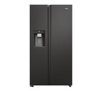 Haier HSW79F18DIPT(UK) side-by-side refrigerator Freestanding 601 L D Black