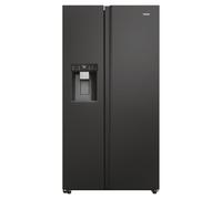 Haier HSW79F18DIPT(UK) side-by-side refrigerator Freestanding 601 L D Black