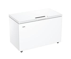 Haier Series 7 Freestanding Chest Freezer, 418L Capacity, E Class, Extreme Cold Shield, Fast Freeze Technology, Antibacterial & Anti-Mould Gasket, LED Light, White, 132x75x84.5 cm - HCE420EK