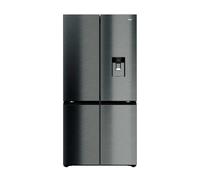 Haier HCW79F19EHSB Four Door Cube 90 Series 7 Fridge Freezer With Ice & Water - BLACK STEEL
