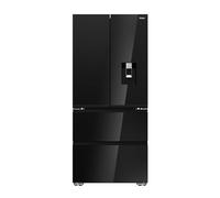 HAIER SpaceFit Series 7 HFKR7819DWGB Fridge Freezer - Obsidian Black Glass, Black