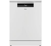 Haier XF 5C7M0W-80 Freestanding Dishwasher, 15 Place Settings, White, C Energy Rated, Quiet & Efficient Cleaning, Full Size Family Dishwasher with Adjustable Racks and Multiple Wash Programmes